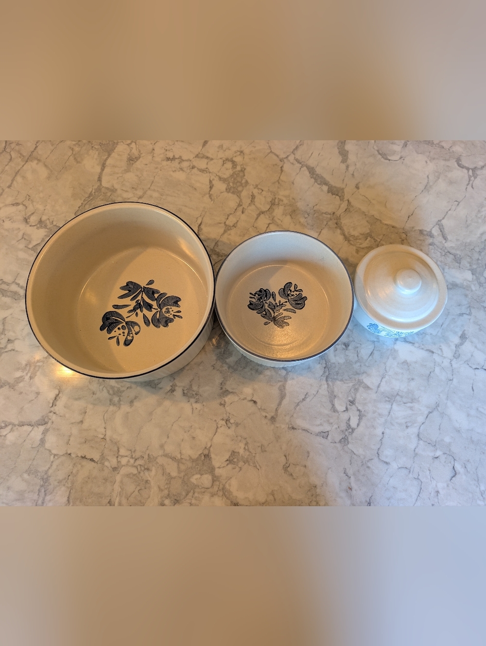 Pfaltzgraff Yorktown Blue Floral Stoneware Bowl Set - Home Dining